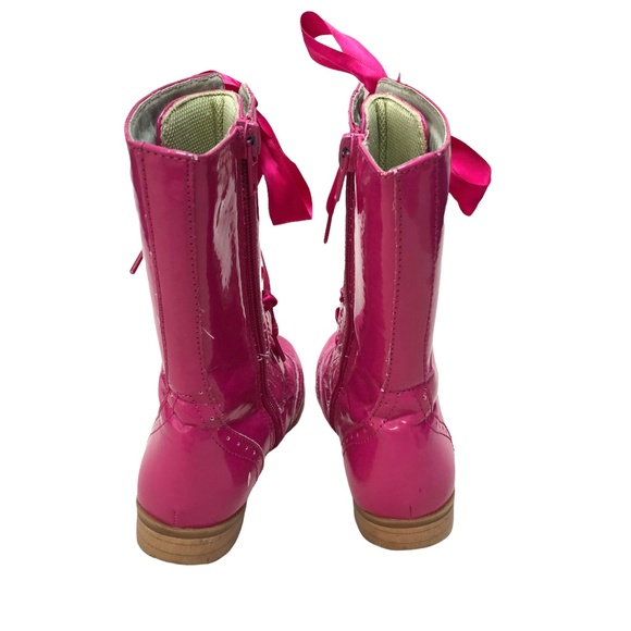L'Amour Pink Patent Boots 9 - Picture 5 of 8